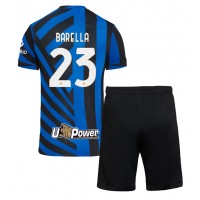 Dětský fotbalový dres Inter Milan Nicolo Barella #23 2024-25 Domácí Krátký Rukáv (+ trenýrky)